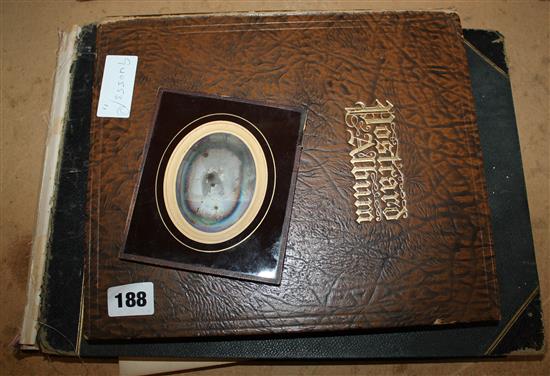 Photo album, postcard album & daguerrotype